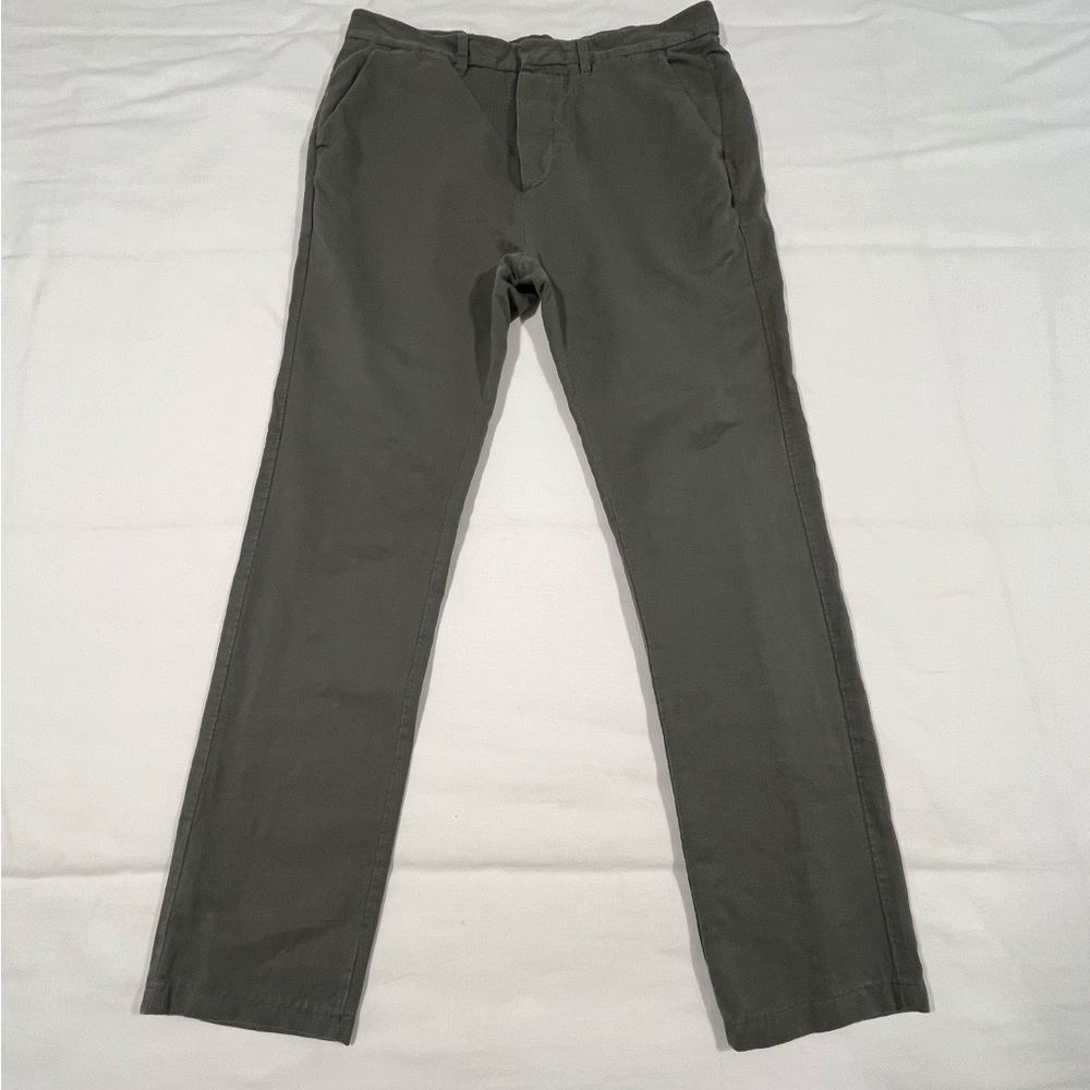 All Saints Men's Dark Green Chinos